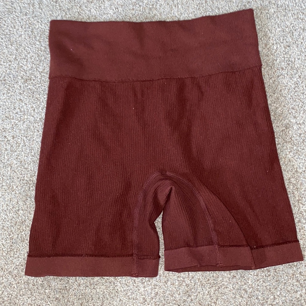 brown workout shorts